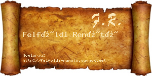 Felföldi Renátó névjegykártya
